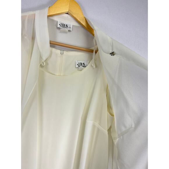 Vintage JBS white sheer duster jacket and sleeveless dress set 20w￼ - Picture 6 of 14
